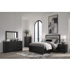 Marzoni Matte Black Upholstered Panel Youth Bedroom Set