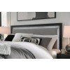 Marzoni Matte Black Upholstered Panel Bed