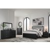 Marzoni Matte Black Upholstered Panel Bedroom Set