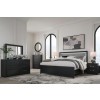 Marzoni Matte Black Upholstered Panel Bedroom Set