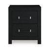 Marzoni Matte Black Upholstered Panel Bed