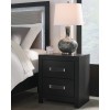 Marzoni Matte Black Upholstered Panel Bed