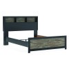 Ryderton Black and Gray Lighted Bookcase Bed