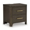 Brillynd Burnished Brown Nightstand