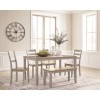 Loyander Dining Table and 4 Chairs and Bench (Set of 6)