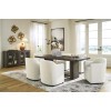 Brillynd Rectangular Dining Room Set w/ Upholstered Arm Chairs