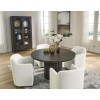 Brillynd Round Dining Room Set w/ Upholstered Arm Chairs