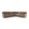 Spear Hill Caramel 6-Piece Power Reclining Sectional w/ Console