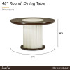 Paris Chic 48 Inch Round Dining Room Set