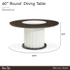 Paris Chic 60 Inch Round Dining Room Set