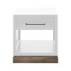 Nora Jasmine White with Barnwood End Table