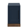 Nora Blue Denim and Whiskey Chairside Table