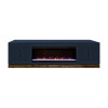 Nora Blue Denim and Whiskey 94-inch Fireplace Console