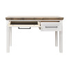 Nora Jasmine White with Barnwood Home Office Set with Writing Desk