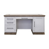 Nora Jasmine White with Barnwood Executive Desk