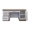 Nora Jasmine White with Barnwood Executive Desk