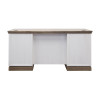 Nora Jasmine White with Barnwood Executive Desk