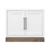 Nora Jasmine White with Barnwood Executive Home Office Set