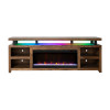 Orion Bourbon Oak 88-inch Fireplace Console