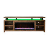 Orion Bourbon Oak 88-inch Fireplace Console