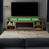 Orion Bourbon Oak 88-inch Fireplace Console