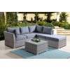 Laurance Patio Sectional w/ Cocktail Table