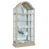 Mirrored Back Sliding Door Curio with Puck Light