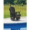 Hyland Wave Outdoor Swivel Glider Chair (Black)