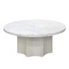 40 Inch Round Cocktail Table with Marble Top