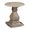 Garrison Cove Round End Table with Stone Top