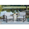 Fynnegan Outdoor Lounge Chair (Gray) (Set of 2)