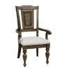 Woodbury Wooden Arm Chair in Cowboy Boods Brown (Set of 2)