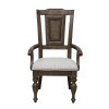 Woodbury Wooden Arm Chair in Cowboy Boods Brown (Set of 2)