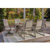 Beach Front Outdoor Trestle Dining Set w/ Sling Chairs