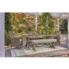 Beach Front Outdoor Trestle Dining Set w/ Beachcroft Chairs and Bench