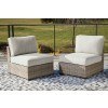 Calworth Outdoor Armless Chair (Set of 2)