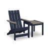 Mabry Shores Outdoor Adirondack Chair w/ End Table