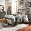 Willow Upholstered Bed (Distressed Dark Gray)