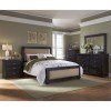 Willow Upholstered Bedroom Set (Distressed Black)