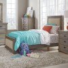 Willow Youth Upholstered Bed (Weathered Gray)