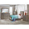 Willow Youth Upholstered Bedroom Set (Weathered Gray)