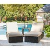 Coastline Bay Outdoor 3-Piece Chaise Lounge Set w/ End Table