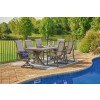 Beachcroft Outdoor Dining Set w/ Beach Front Sling Chairs