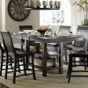Willow Rectangular Counter Height Table (Distressed Black)
