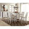 Willow Rectangular Counter Height Dining Set (Distressed White)