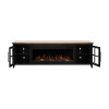 Providence Black with Bourbon 83-inch Fireplace Console