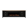 Providence Black with Bourbon 83-inch Fireplace Console