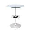 Round Glass Top Pub Table