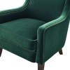 Rosco Velvet Accent Chair (Emerald Green)