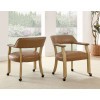 Rylie Castered Captains Chair (Natural and Camel)